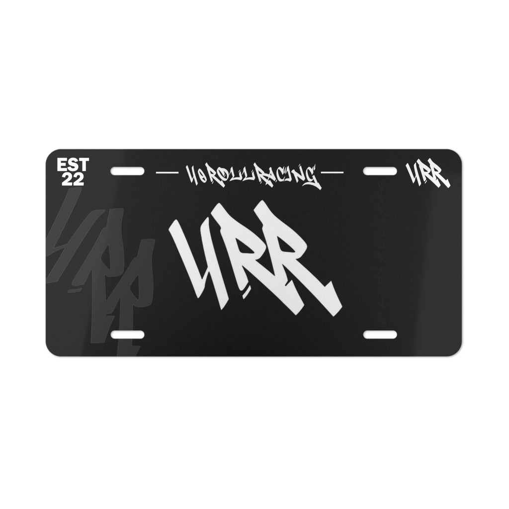 4RR Vanity Plate — Black Aluminum